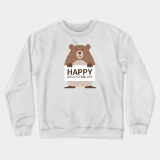 Cute Respect The Groundhog Funny Groundhog Day T-Shirt Crewneck Sweatshirt